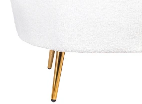 Низкое кресло ракушка Pearl цвет белый