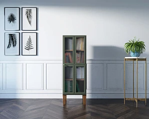 купить красивый Шкаф-витрина "Andersen" с рифлеными стеклами арт AN14 в интернет-магазине