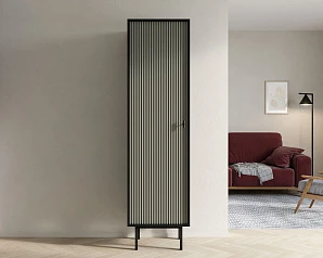 стильный Шкаф c одной дверкой "Emerson" арт EM101/gray/L