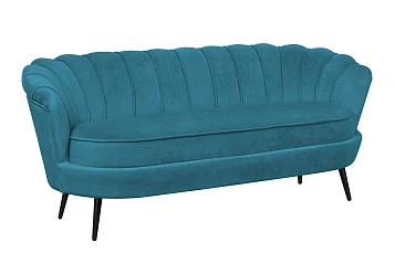 купить Диван для гостиниц Pearl Triple Marine Velvet на черных ножках