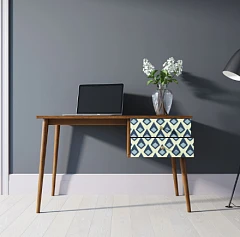 купить стильный Стол рабочий "Berber" принт 13 с одной тумбой арт BB20/Print_13 в интернет-магазине