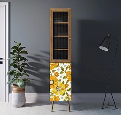 Буфет "Berber" узкий принт 47 арт BB39/Print_47 в интерьере