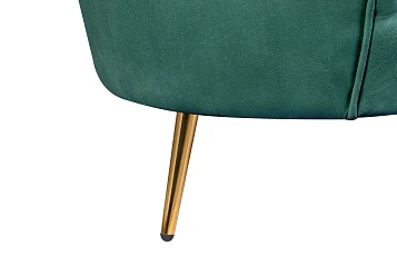 Диван ракушка для гостиниц Pearl Triple Green V2 в интерьере