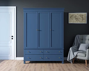 стильный Шкаф трехстворчатый в стиле Кантри "Jules Verne" арт JV27/3ETGB на заказ