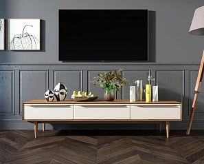 заказать Консоль под TV "Bruni white" с ящиками арт BR-21WH