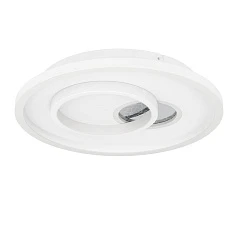 красивые 901246 Светодиодный потолочный светильник  TIRIOLO, 21,2W(LED), ?380, сталь, пластик, белый, серебряный, 4000K, 1800lm