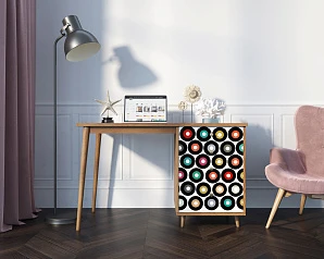 красивые Стол рабочий "Berber" принт 37 с одной тумбой арт BB31/Print_37 в интернет-магазине