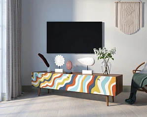 заказать Комод "Berber" с ящиками низкий под TV 21 принт арт BB19/Print_21