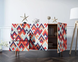 заказать стильные Комод "Berber" с двумя дверками и ящиками принт 2 арт BB17/Print_02