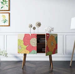 Комод на высоких ножках "Berber" малый принт 5 арт BB13/Print_05 на заказ