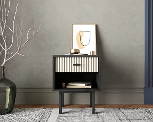 купить Тумбочка с верхним ящиком "Emerson" арт EM11/milky/L в интернет-магазине