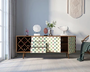 заказать Комод "Berber" удлиненный с бутылочницей 24 принт арт BB15/Print_24 в интернет-магазине