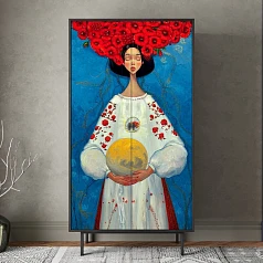 Шкаф двухдверный Emerson Art "Женщина с планетой" арт EM091/Art5 в интернет-магазине