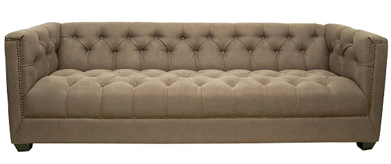 Прямой трехместный диван Orchest цвет коричневый в интерьере