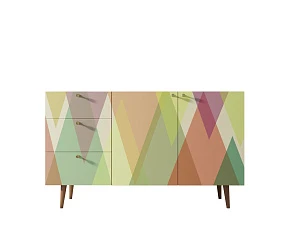 купить стильные Комод "Berber" с двумя дверками и ящиками принт 16 арт BB17/Print_16 в интернет-магазине