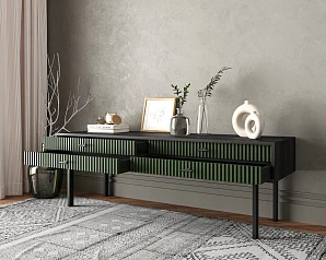 стильные Консоль с двумя ящиками "Emerson" арт EM23/green/L