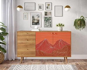 красивые Комод "Berber" с двумя дверками и ящиками 49 принт арт BB05/Print_49