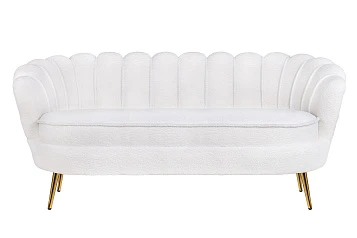 стильный Трехместный диван ракушка для гостиниц Pearl Triple Boucle