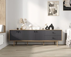 стильный Комод с четырьмя дверками и двумя ящиками "Emerson" арт EM04/7024/L