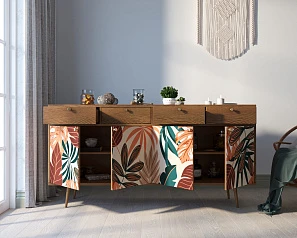 Комод "Berber" четыре дверки и четыре ящика 25 принт арт BB25/Print_25 на заказ