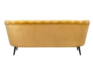 Дизайнерский диван Pearl Triple Yellow на черных ножках
