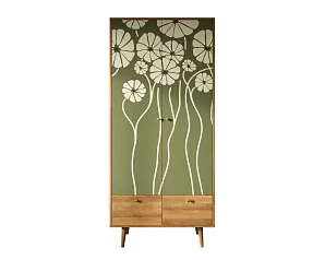 стильный Шкаф двухстворчатый "Berber" арт BB16/Print_53