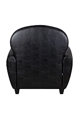 стильные Кресло кожаное широкое Flog черное