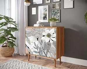 фото Комод "Berber" пять ящиков 50 принт арт BB36/Print_50 в интерьере