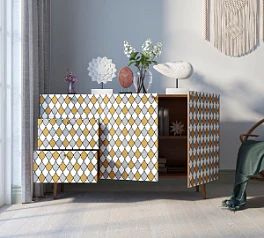 заказать Комод "Berber" с двумя дверками и ящиками принт 22 арт BB17/Print_22