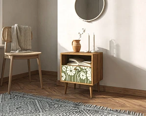 красивые Тумбочка "Berber" с одним ящиком 53 принт арт BB06/Print_53, разноцветная