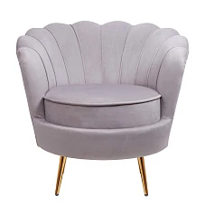 Низкое кресло ракушка Pearl Grey