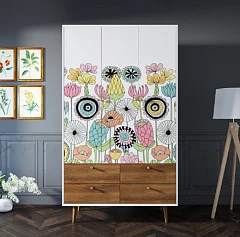 фото Шкаф трехстворчатый "Berber" принт 3 арт BB02/Print_03