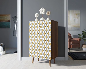фото Комод высокий "Berber" принт 22 арт BB10/Print_22 в интерьере