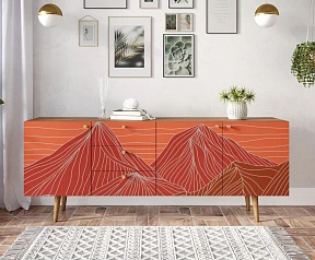 Комод "Berber" удлиненный принт 49 арт BB11/Print_49