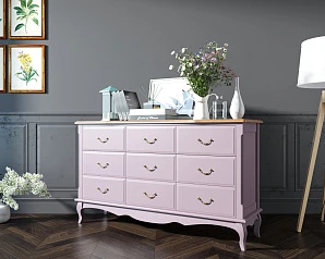 красивый Комод Leontina Lavanda на девять ящиков арт ST9379L в интернет-магазине