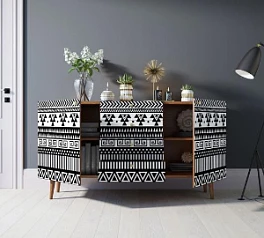 Комод "Berber" с ящиками 19 принт арт BB14/Print_19 в интерьере