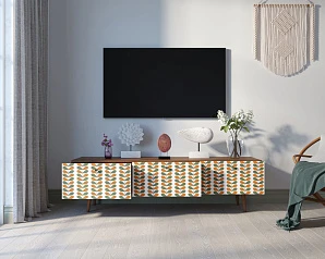 купить Комод "Berber" с ящиками низкий под TV 23 принт арт BB19/Print_23
