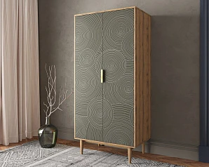 заказать Шкаф малый двухстворчатый "Line" R24/browngrey