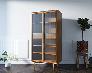 фото Буфет "Bruni" высокий с витражными стеклами арт BR51