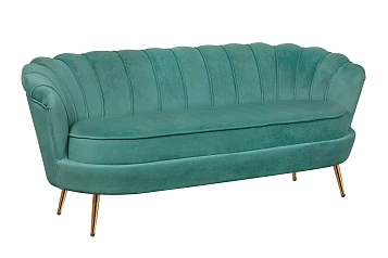 Диван ракушка для гостиниц Pearl Triple Green V2 в интерьере