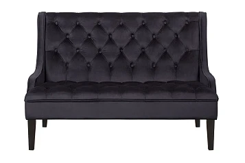 Прямой двухместный американский диван Sommet черный в интернет-магазине