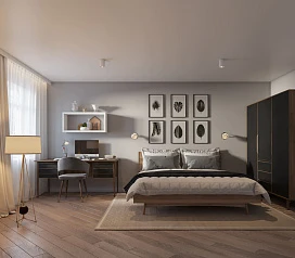 Кровать в Скандинавском стиле двуспальная "Bruni" 160х200 см арт BR-16