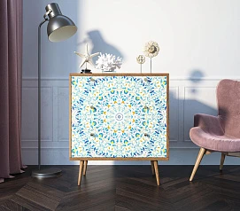 Комод "Berber" три ящика 46 принт арт BB40/Print_46