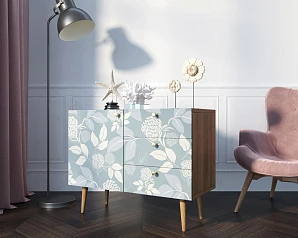 фото Комод "Berber" три ящика и дверка 39 принт арт BB34/Print_39