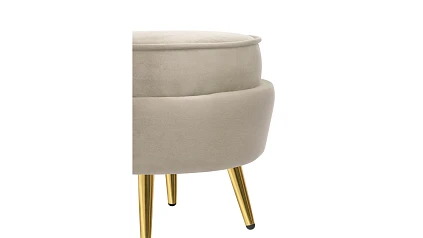 Кресло с пуфом ракушка Pearl Taupe