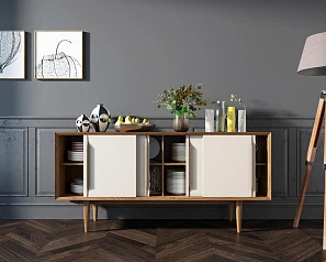 красивые Комод "Bruni white" четыре дверки арт BR23WH на заказ