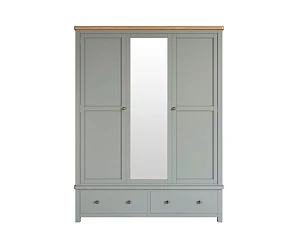 Шкаф двустворчатый широкий "Jules Verne" серый арт JV26ETGG в интерьере