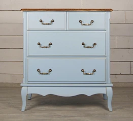Голубой комод Leontina (4 ящика) арт ST9335B на заказ в интернет-магазине