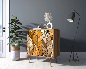 Комод "Berber" три ящика 08 принт арт BB40/Print_08 в интерьере