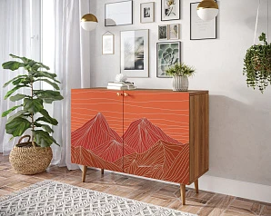 фото Комод с принтом 49 "Berber" две дверки арт BB04/Print_49 в интерьере
